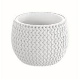 POT DE FLEURS AVEC INSERT SPLOFY BOL BLANC 370MM H121MM 9 LITRES MAROC