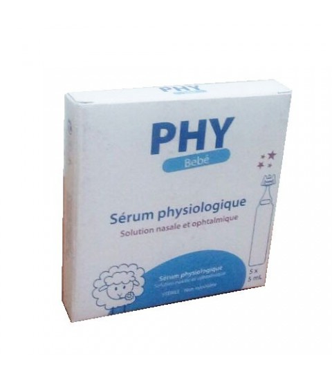 Sérum Physiologique 5 Doses de 5 ml Phy Bébé Maroc