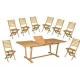 Table Rectangulaire Extensible avec 8 chaises pliables Maroc