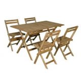 Table Rectangulaire pliante avec 4 Chaises pliables maroc